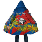 Newcastle Knights Cloak Golden Wattle Floral Polynesian - Australian Flower - Rugby Mascot