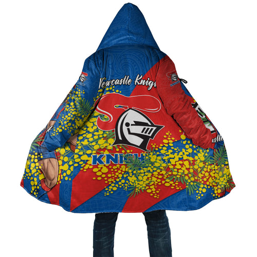 Newcastle Knights Cloak Golden Wattle Floral Polynesian - Australian Flower - Rugby Mascot