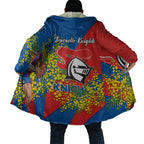 Newcastle Knights Cloak Golden Wattle Floral Polynesian - Australian Flower - Rugby Mascot