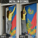 Newcastle Knights Door Cover Golden Wattle Floral Polynesian - Australian Flower - Rugby Mascot