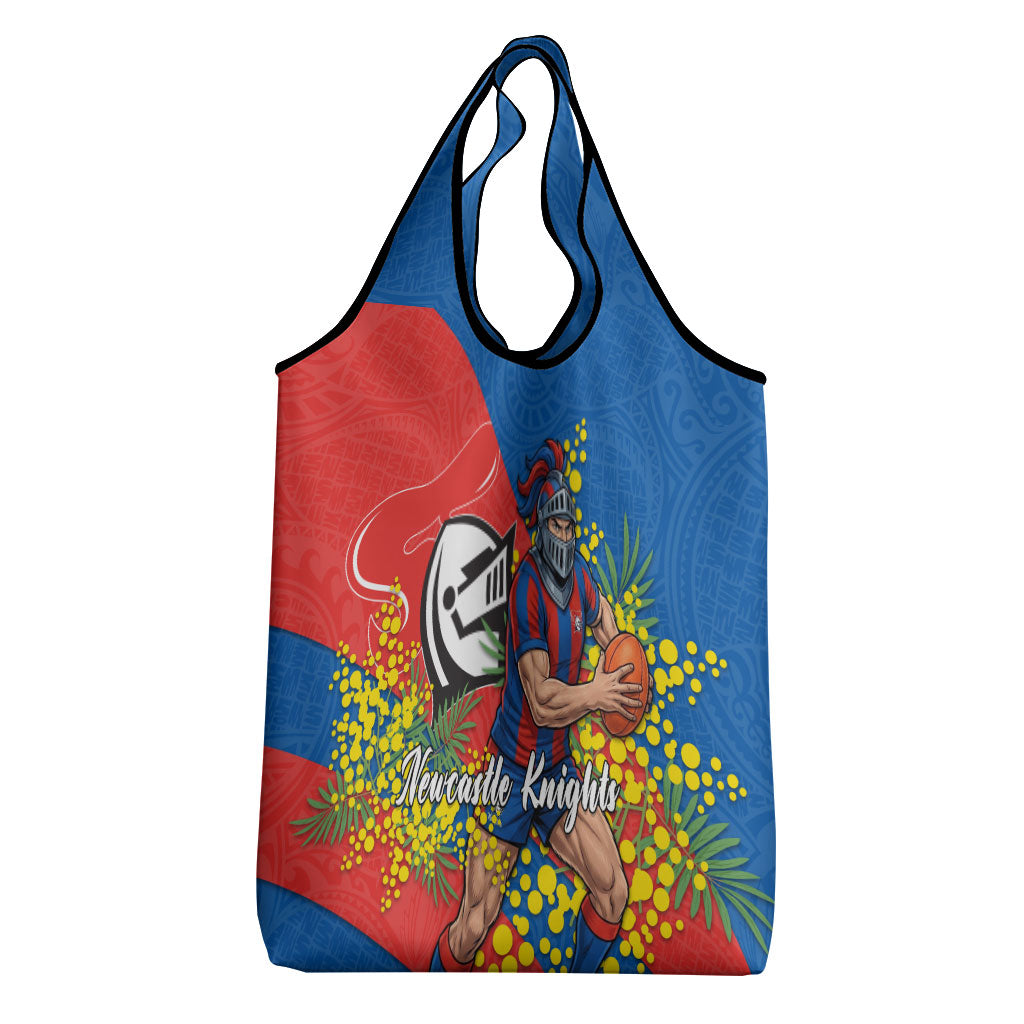 Newcastle Knights Grocery Bag Golden Wattle Floral Polynesian - Australian Flower - Rugby Mascot