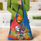 Newcastle Knights Grocery Bag Golden Wattle Floral Polynesian - Australian Flower - Rugby Mascot