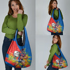 Newcastle Knights Grocery Bag Golden Wattle Floral Polynesian - Australian Flower - Rugby Mascot