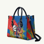 Newcastle Knights Leather Bag Golden Wattle Floral Polynesian - Australian Flower - Rugby Mascot