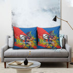 Newcastle Knights Pillow Cover Golden Wattle Floral Polynesian - Australian Flower - Rugby Mascot