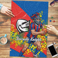 Newcastle Knights Puzzle Golden Wattle Floral Polynesian - Australian Flower - Rugby Mascot