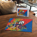 Newcastle Knights Puzzle Golden Wattle Floral Polynesian - Australian Flower - Rugby Mascot