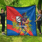 Newcastle Knights Quilt Golden Wattle Floral Polynesian - Australian Flower - Rugby Mascot