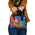 Newcastle Knights Shoulder Handbag Golden Wattle Floral Polynesian - Australian Flower - Rugby Mascot