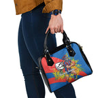 Newcastle Knights Shoulder Handbag Golden Wattle Floral Polynesian - Australian Flower - Rugby Mascot