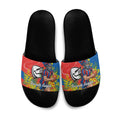 Newcastle Knights Slide Sandals Golden Wattle Floral Polynesian - Australian Flower - Rugby Mascot