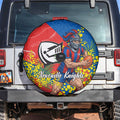 Newcastle Knights Spare Tire Cover Golden Wattle Floral Polynesian - Australian Flower - Rugby Mascot