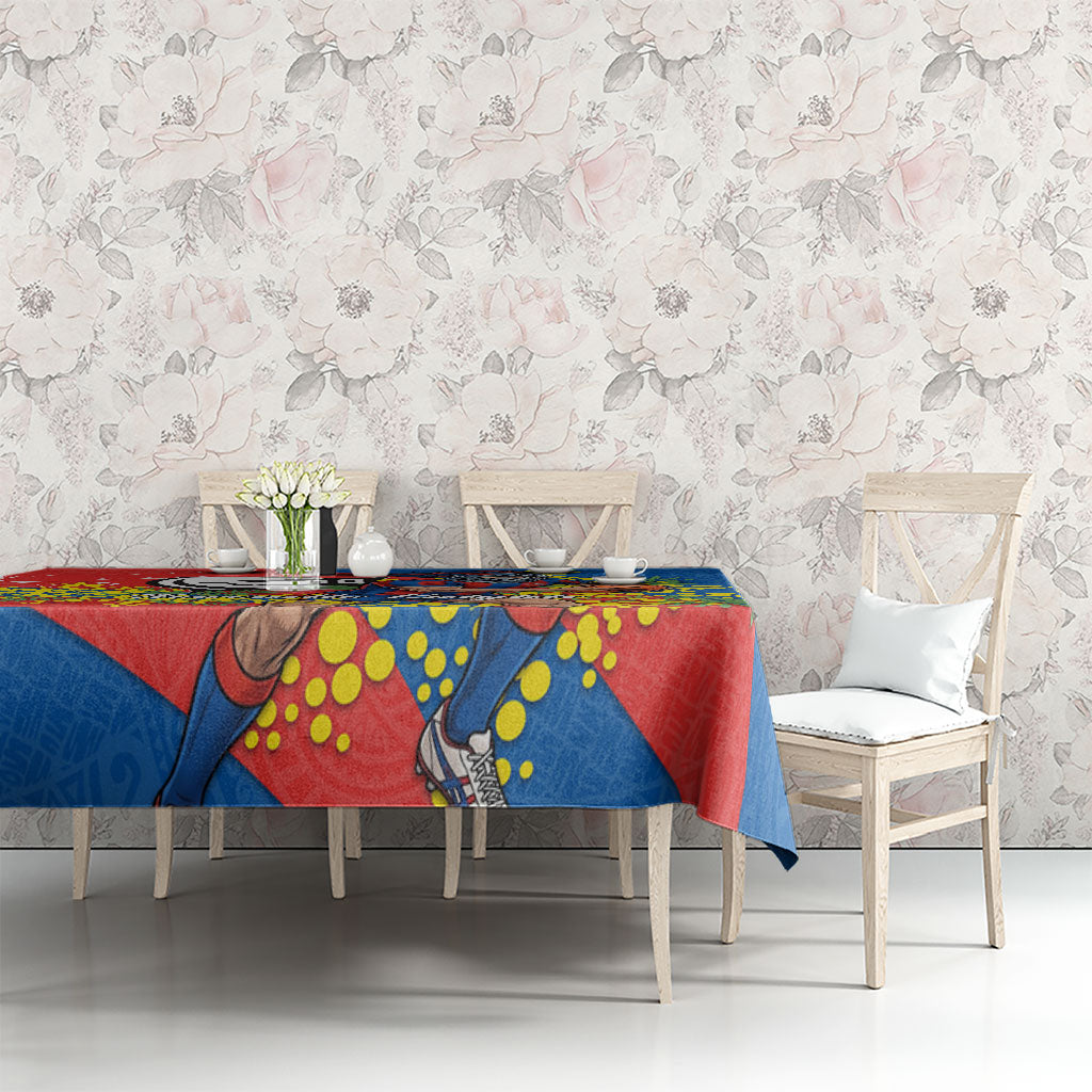 Newcastle Knights Tablecloth Golden Wattle Floral Polynesian - Australian Flower - Rugby Mascot
