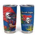 Newcastle Knights Tumbler Cup Golden Wattle Floral Polynesian - Australian Flower - Rugby Mascot