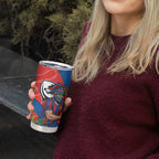 Newcastle Knights Tumbler Cup Golden Wattle Floral Polynesian - Australian Flower - Rugby Mascot