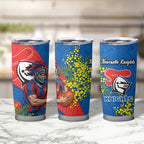 Newcastle Knights Tumbler Cup Golden Wattle Floral Polynesian - Australian Flower - Rugby Mascot