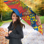 Newcastle Knights Umbrella Golden Wattle Floral Polynesian - Australian Flower - Rugby Mascot