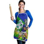 New Zealand Warriors Apron Golden Wattle Floral Polynesian - Australian Flower - Rugby Mascot