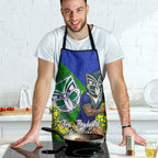 New Zealand Warriors Apron Golden Wattle Floral Polynesian - Australian Flower - Rugby Mascot