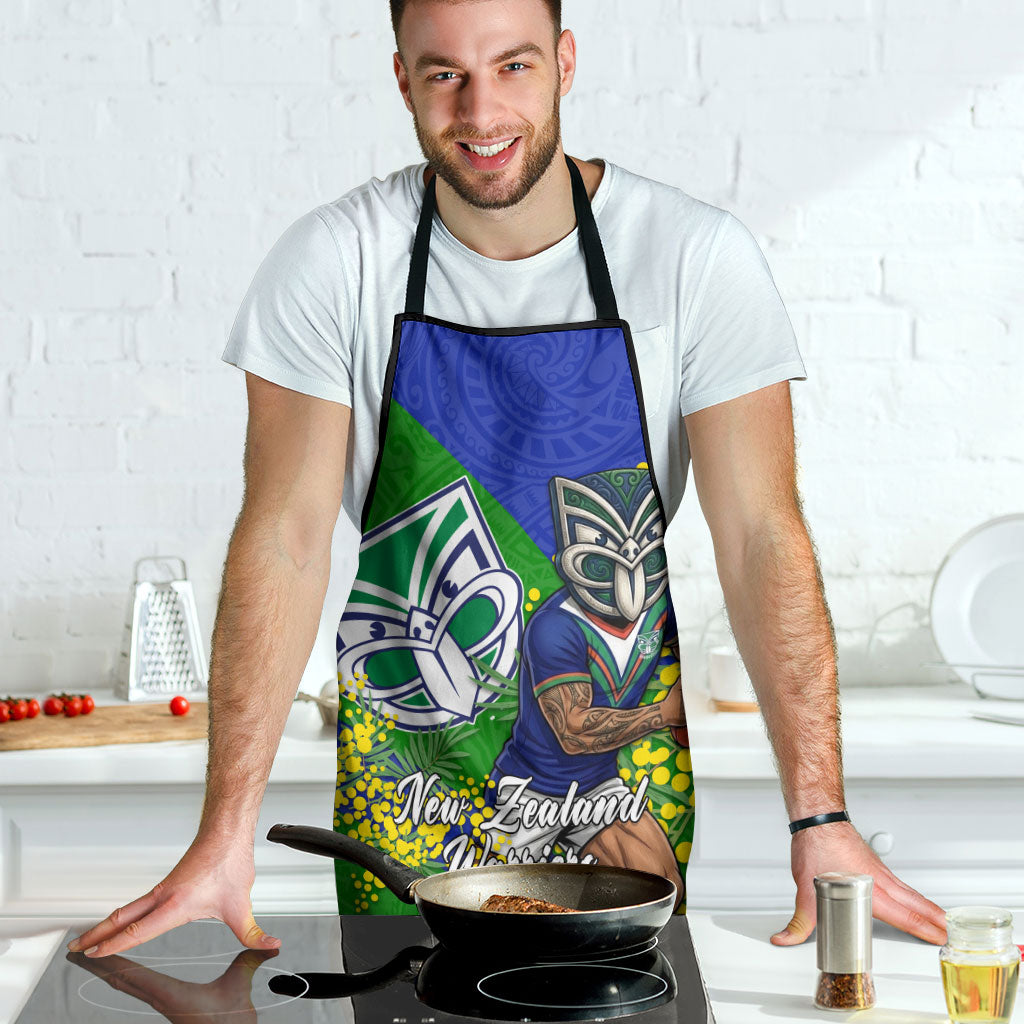 New Zealand Warriors Apron Golden Wattle Floral Polynesian - Australian Flower - Rugby Mascot
