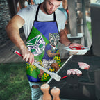New Zealand Warriors Apron Golden Wattle Floral Polynesian - Australian Flower - Rugby Mascot