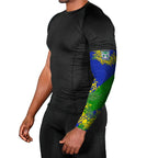 New Zealand Warriors Arm Sleeves Golden Wattle Floral Polynesian - Australian Flower - Rugby Mascot