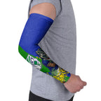 New Zealand Warriors Arm Sleeves Golden Wattle Floral Polynesian - Australian Flower - Rugby Mascot