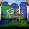 New Zealand Warriors Back Car Seat Cover Golden Wattle Floral Polynesian - Australian Flower - Rugby Mascot