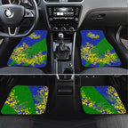 New Zealand Warriors Car Mats Golden Wattle Floral Polynesian - Australian Flower - Rugby Mascot