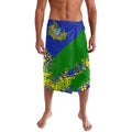 New Zealand Warriors Lavalava Golden Wattle Floral Polynesian - Australian Flower - Rugby Mascot
