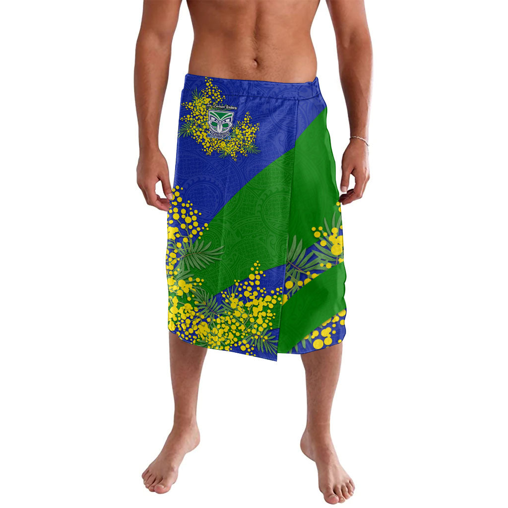New Zealand Warriors Lavalava Golden Wattle Floral Polynesian - Australian Flower - Rugby Mascot