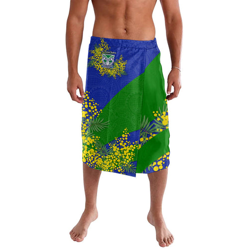 New Zealand Warriors Lavalava Golden Wattle Floral Polynesian - Australian Flower - Rugby Mascot