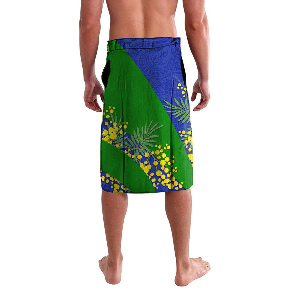 New Zealand Warriors Lavalava Golden Wattle Floral Polynesian - Australian Flower - Rugby Mascot
