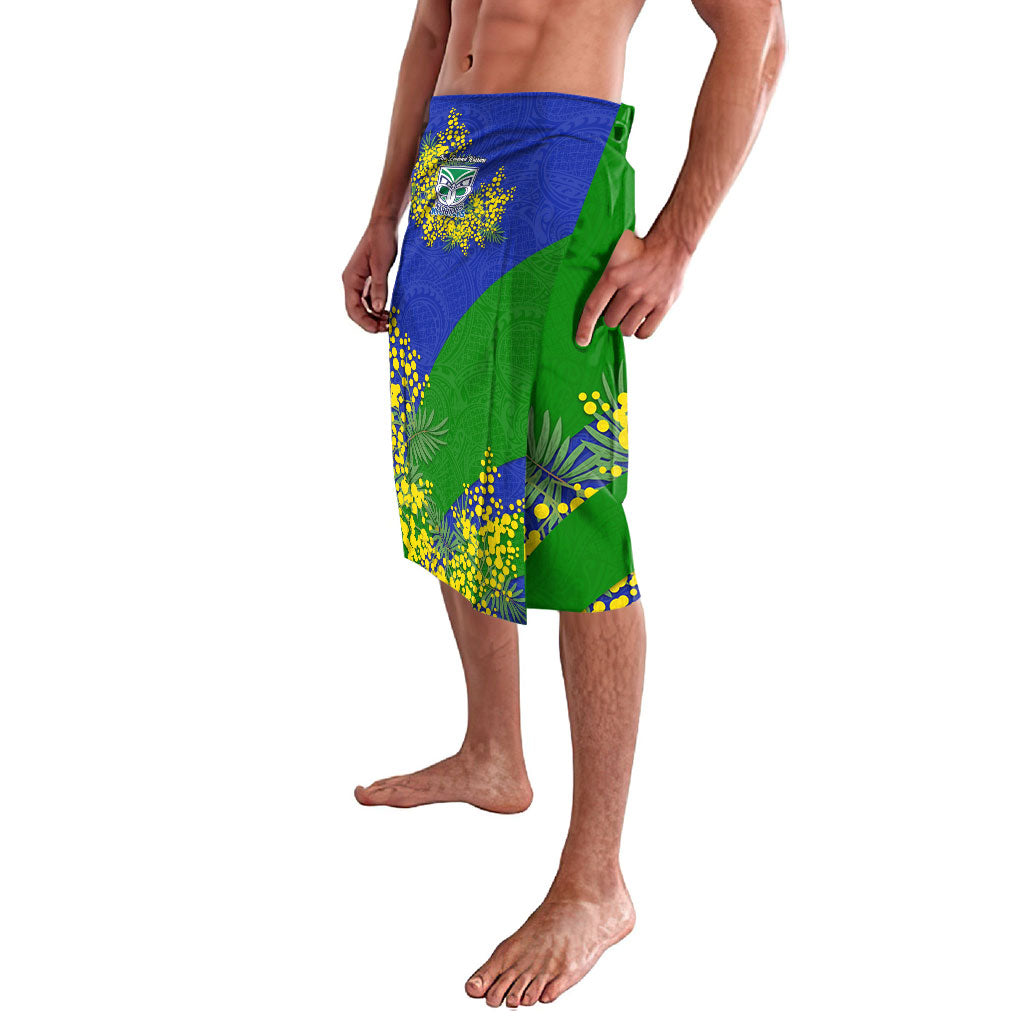 New Zealand Warriors Lavalava Golden Wattle Floral Polynesian - Australian Flower - Rugby Mascot