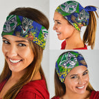 New Zealand Warriors Neck Gaiter Golden Wattle Floral Polynesian - Australian Flower - Rugby Mascot