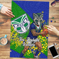 New Zealand Warriors Puzzle Golden Wattle Floral Polynesian - Australian Flower - Rugby Mascot