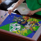 New Zealand Warriors Puzzle Golden Wattle Floral Polynesian - Australian Flower - Rugby Mascot