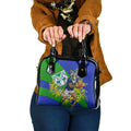 New Zealand Warriors Shoulder Handbag Golden Wattle Floral Polynesian - Australian Flower - Rugby Mascot