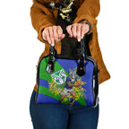 New Zealand Warriors Shoulder Handbag Golden Wattle Floral Polynesian - Australian Flower - Rugby Mascot