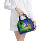 New Zealand Warriors Shoulder Handbag Golden Wattle Floral Polynesian - Australian Flower - Rugby Mascot