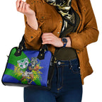 New Zealand Warriors Shoulder Handbag Golden Wattle Floral Polynesian - Australian Flower - Rugby Mascot