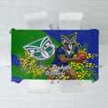 New Zealand Warriors Tablecloth Golden Wattle Floral Polynesian - Australian Flower - Rugby Mascot