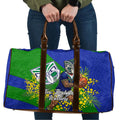 New Zealand Warriors Travel Bag Golden Wattle Floral Polynesian - Australian Flower - Rugby Mascot