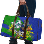 New Zealand Warriors Travel Bag Golden Wattle Floral Polynesian - Australian Flower - Rugby Mascot