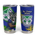 New Zealand Warriors Tumbler Cup Golden Wattle Floral Polynesian - Australian Flower - Rugby Mascot