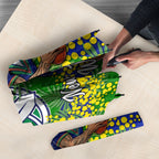 New Zealand Warriors Umbrella Golden Wattle Floral Polynesian - Australian Flower - Rugby Mascot