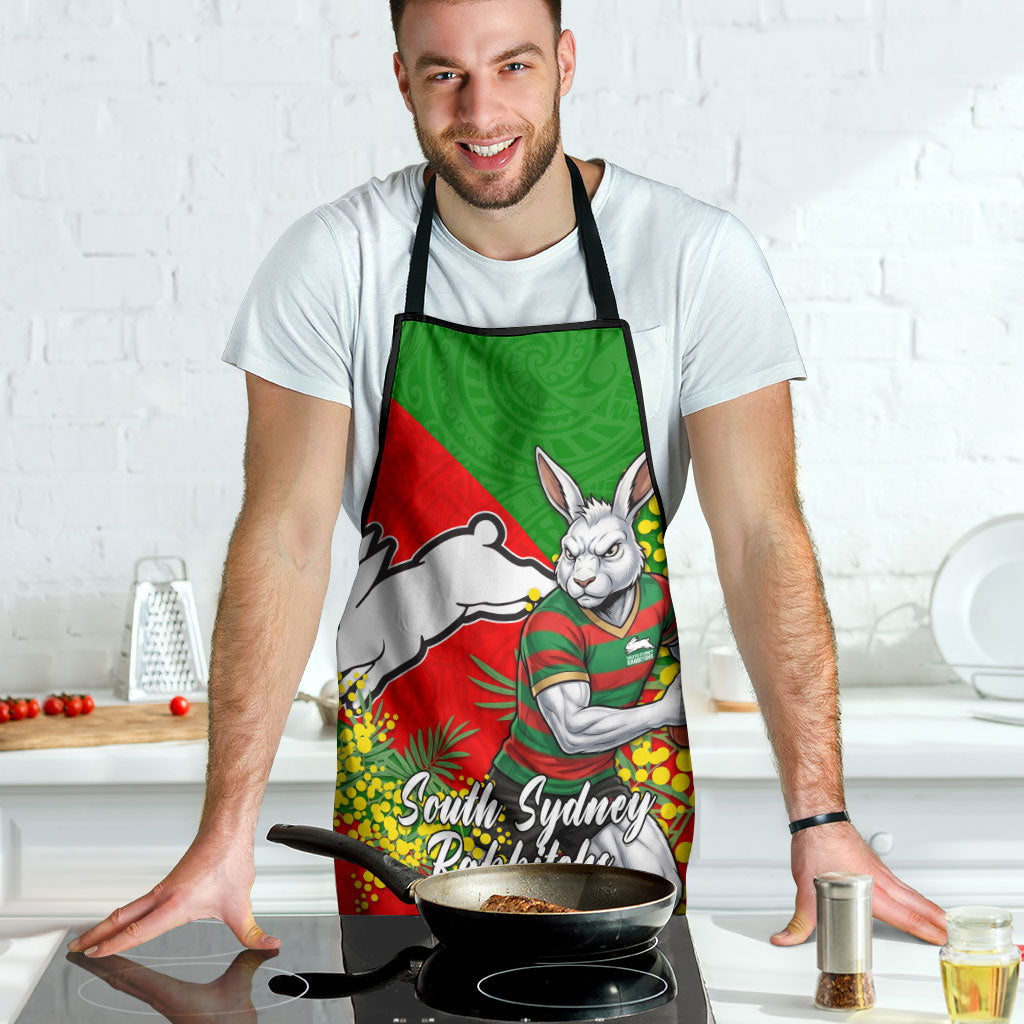 South Sydney Rabbitohs Apron Golden Wattle Floral Polynesian - Australian Flower - Rugby Mascot