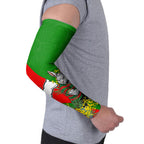 South Sydney Rabbitohs Arm Sleeves Golden Wattle Floral Polynesian - Australian Flower - Rugby Mascot