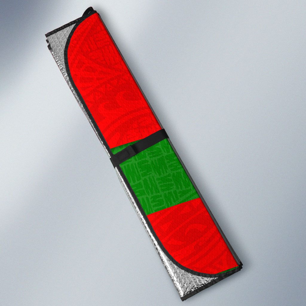 South Sydney Rabbitohs Auto Sun Shade Golden Wattle Floral Polynesian - Australian Flower - Rugby Mascot