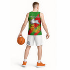 South Sydney Rabbitohs Basketball Jersey Golden Wattle Floral Polynesian - Australian Flower - Rugby Mascot